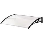 Outsunny Tejadillo de Protección 295x90x25 cm contra Sol y Lluvia para Puertas Ventanas Marquesina de Techo Aleación de Aluminio Duradero(c-3)