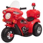 HOMCOM Triciclo Eléctrico para Niños de +18 Meses Diseño Moto Eléctrica Infantil con 3 Ruedas y Batería 6V Funciones de Música 80x35x52 cm Rojo(c-1)