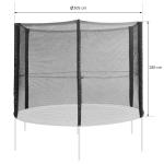 HOMCOM Red de Seguridad Pared Protectora Cama Elastica Trampolín Redonda (NO INCLUIDO) Diámetro ø 305 cm (6 Barras)(c-3)