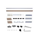 Homcom Kit Instalacion Puerta Corredera Madera Puertas Corredizas Riel Acero Inoxidable - 2,5x200 cm(c-2)