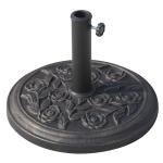 Outsunny Base de Sombrilla Soporte Pie Sombrillas Parasol 4 Sillas 9Kg 45.5x34cm Pedestal Bronce Base de Sombrilla 9Kg 45.5x34cm(c-1)