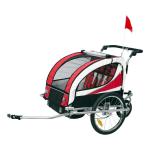 HOMCOM 2 en 1 Remolque Infantil para Bicicleta de 2 Plazas Convertible en Carro de Paseo con Rueda Delantera Giratoria 360° Color Amarillo(c-1)
