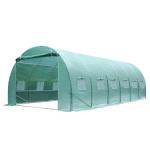 Outsunny Invernadero de Jardines y Huertos con 6 Ventanas para Cultivos Plantas y Verduras Cubierta de PE 140g/㎡ 6x3x2m(c-3)