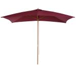 Outsunny Sombrilla Parasol 2x3m y Altura 2,5m Jardin Terraza Poliester 180g/m2 y Madera Verde Oscuro(c-1)