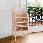 PawHut Jaula de Madera tipo Casa Conejera para Hámster Ratones Animales Pequeños y Roedores con 5 Pisos 10 Plataformas y 3 Escaleras 60x40x120cm(c-1)