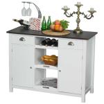 HOMCOM Aparador Buffet Armario Gabinete Consola Mueble Multiusos de Comedor Salón Baño Pasillo 80x29.5x96cm(c-3)