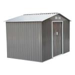 Outsunny Caseta de Jardín tipo Cobertizo Metálico para Almacenamiento de Herramientas 277x195x192 cm Ocre Oscuro(c-3)