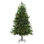 HOMCOM Árbol Artificial de Navidad con Base Plegable 934 Ramas PE Tridente y PVC Individual Árbol Navideño Decorativo Exteriores Interiores Ø105x210cm Verde(c-1)