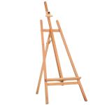 HOMCOM Caballete de Pintura Caballete de Madera Haya de Dibujo Estudio Inclinable 90° Trípode(c-1)