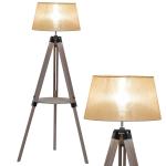 HOMCOM Lámpara de Pie con Trípode Lámpara de Suelo para Sala Dormitorio Escritorio Ajustable en Altura Diseño Industrial 63x63x100-140 cm(c-2)