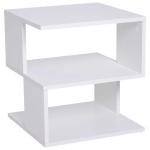 HOMCOM Mesa Lateral Mesa Auxiliar con Ruedas para Sofá Salón Dormitorio Estilo Industrial Retro Mesa Café Ordenador Metal y Madera 51x36x61cm(c-1)
