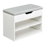 HOMCOM Zapatero de Madera con Estantería y Cubos Armario para Zapatos de Entrada Pasillo 101.5x25.5x98cm(c-2)