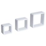HOMCOM Estante de Pared Decorativo Juego de 8 Estantes Estantería para Libro CDs Baldas Flotantes Cubos Modernos 85x14.5x47.5cm carga 20kg Madera(c-2)