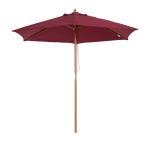 Outsunny Sombrilla Parasol de Patio Terraza Jardín Diámetro 2,5m Altura 2,25m Color Crema(c-3)