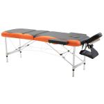 HOMCOM Camilla De Masaje Acolchada de Aluminio Plegable y Portátil para Tatuaje Fisioterapia Deporte 185x60cm Negro y Rojo(c-2)