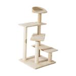 PawHut Rascador Gato Rascador de Gatos Barato Árbol para Gatos con Poste de Arañar Múltiples Plataformas Escaleras Cuevas Juguetes Centro de Actividades 60x50x180 cm Beige(c-2)
