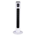 HomCom Torre Ventilador de Pie con Control Remoto y Movimiento Oscilante 3 Modos Temporizador 3 Velocidades Potencia 45W - φ32x96cm(c-1)