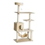PawHut Arbol Gato Rascador 50x40x98cm Poste Arañar Caseta Cama Pawhut(c-1)