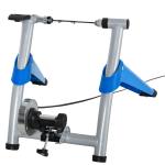 HOMCOM Rodillo Bicicleta Entrenador de Bicicleta Plegable Portátil con Resistencia Magnética Ajustable de 8 Niveles 77x56x47,5 cm Azul(c-1)