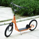 HOMCOM Scooter Patinete para Niños Mayores de 5 Años con Manillar Ajustable en Altura 2 Neumáticos de Caucho Inflable 139x58x90-96cm(c-3)