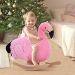 HOMCOM Caballo Pony Mecánico para Cabalgar Balancín con Ruedas Peluche Caballito Juguete con Sonidos 55x23x60cm(c-1)