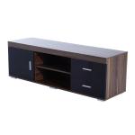 HomCom® Mueble de comedor para TV Soporte de Televisor Armario TV Mesa TV Color Café con Amortiguado 140x40x45cm(c-2)