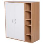 HomCom® Armario Gabinete Consola Zapatero Armario Bajo Mueble Organizador de Almacenaje Multiusos de Cocina Comedor Salón Baño 80x32x90.5cm(c-1)