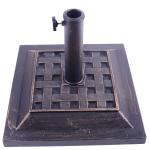 Base de Sombrilla tipo Soporte de Pie para Parasol - Color Bronce - Resina - 44x44x33 cm(c-2)
