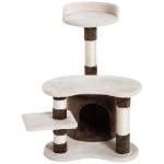 PawHut Árbol para gatos Rascador de Gatos Barato Rascador con Caseta Plataformas Centro de Juego para Arañar Jugar Dormir 48.5x48x69cm Tablero de partículas Cubierto de Felpa Sisal(c-2)