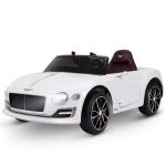 HOMCOM Coche Eléctrico 2 Modos de Control con Música Faros Brillantes Retroceder Bentley GT Licencia para Niños de +3 Años Automóvil Infantil 108x60x43 cm Blanco(c-2)