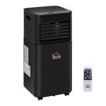 HOMCOM Aire Acondicionado Portátil 5000Btu 4 en 1 Deshumidificador Enfriador R290 Móvil con 2 Velocidades Control Remoto Pantalla LED Temporizador Dormitorio Oficina Hogar Negro(c-2)