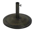 Outsunny® Base de Sombrilla Ajustable Soporte de Sombrilla Universal Pie de Parasol de Cemento Redondo Estilo Retro HDPE Patio Jardín Playa Φ48x34cm(c-4)