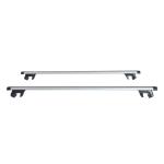 HOMCOM Juego de Barras para Techo Aluminio Universal Baca Portaequipajes Coche con Cierre 135cm(c-2)