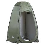Outsunny Carpa Vestidor Plegable Tienda para Ducha Portátil con Funda para Playa y Montaña 120x120x190 cm Verde(c-3)