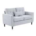 HOMCOM Sofá de 3 Plazas Acolchado con 3 Cojines y Reposabrazos Espacio de Almacenaje Estilo Moderno para Salón Dormitorio 166,5x62x82 cm Gris(c-2)