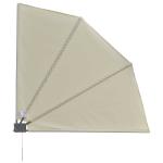 Outsunny Outsuuny Toldo Lateral Plegable de Balcón 120x120 cm en Forma de Abanico Aluminio con Soporte de Pared para Suelo Terraza Patio Gris Oscuro(c-1)