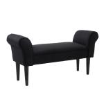 HOMCOM Banqueta Multifuncional Banco Taburete Pie de Cama con Asiento Acolchado y Patas Metálicas 120x35x42 cm Gris y Dorado(c-3)