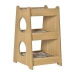 PawHut Cama para Gatos de 3 Niveles con Alfombrillas Extraíbles y Múltiples Entradas Mueble Litera para Gatitos 50x43x74 cm Color Madera Natural(c-2)