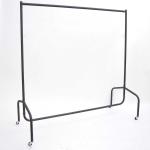 HOMCOM Colgador de Ropa Perchero Colgador 150x60x170 cm Organizador Armarios con Ruedas Hierro Negro(c-2)