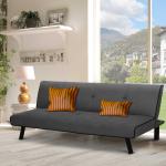 HOMCOM Cama Plegable Portátil Ahorro de Espacio con Cabecera Ajustable en 5 Niveles de ángulo 5 Ruedas Universales Carga Máx 120 kg 184x65x26 cm Azul(c-1)