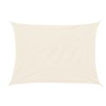 Outsunny Toldo Vela cuadrado 4x6m Toldo parasol Vela de Sombra Protección UV HDPE (polietileno de alta densidad) para Patio Terraza Jardín Color Blanco Crema(c-3)