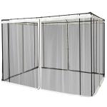 Outsunny 4 Paneles Laterales 335x207 cm para Carpa de Jardín Tela Mosquitera para Cenador Gazebo con Cremalleras y Anillas Negro(c-1)