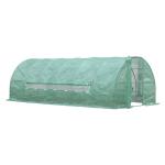 Outsunny Invernadero de Jardines y Huertos con 6 Ventanas para Cultivos Plantas y Verduras Cubierta de PE 140g/㎡ 6x3x2m(c-1)