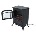 HOMCOM Chimenea Eléctrica de Pie Calefactor Estufa 1000/2000W Llama LED con Termostato 39x23x56,5cm(c-4)