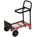 HOMCOM Carro de Limpieza con Bolsa 100L Profesional y Multifuncional con 3 Bandejas y 1 Plataforma 113x50.5x96.5cm(c-1)