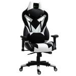 Vinsetto Silla Gaming Ergonómica Silla de Juegos Giratoria con Altura Ajustable Reposabrazos Regulable Reposacabezas y Cojín Lumbar Extraíbles 70x71x125-133 cm Blanco(c-3)