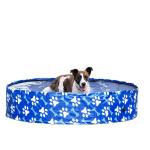 PawHut Piscina Plegable para Perros Gatos Bañera Portátil para Mascotas PVC Antideslizante Múltiples Usos para Interiores y Exteriores Ø80x20 cm Azul(c-5)
