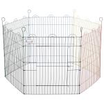 PawHut Parque para Mascotas Valla Corral 8 Vallas 76x63cm + Puerta Entrenamiento Perros(c-2)