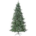 HOMCOM Árbol Artificial de Navidad de 490 Ramas 170 Luces LED Base de Metal Plegable Estructura con Bisagras para Interiores Φ75x150 cm Verde(c-3)