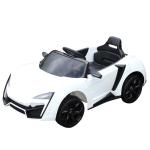 HOMCOM Coche Eléctrico Infantil para Niños a partir de 3 Años con Mando a Distancia 118x70x50cm Blanco(c-2)